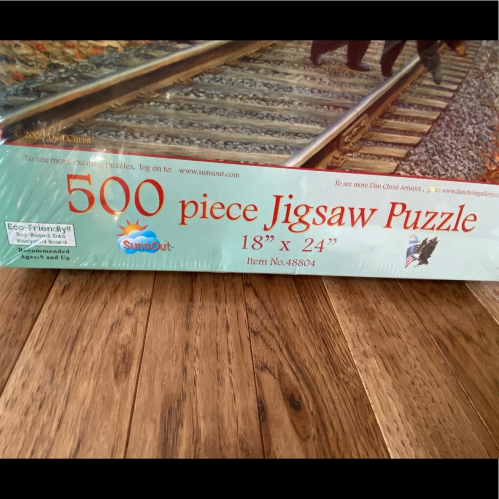 Vintage bear and train puzzle - Picture 2 of 2